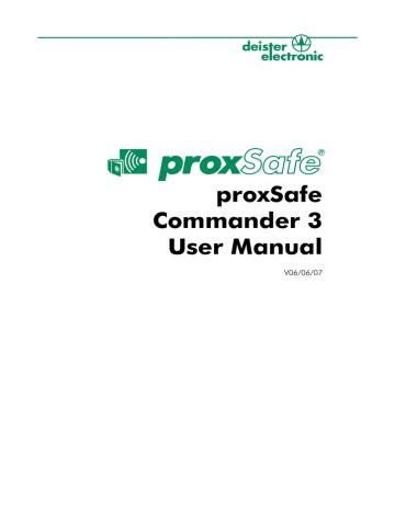 proxsafe commander 4 user manual.
